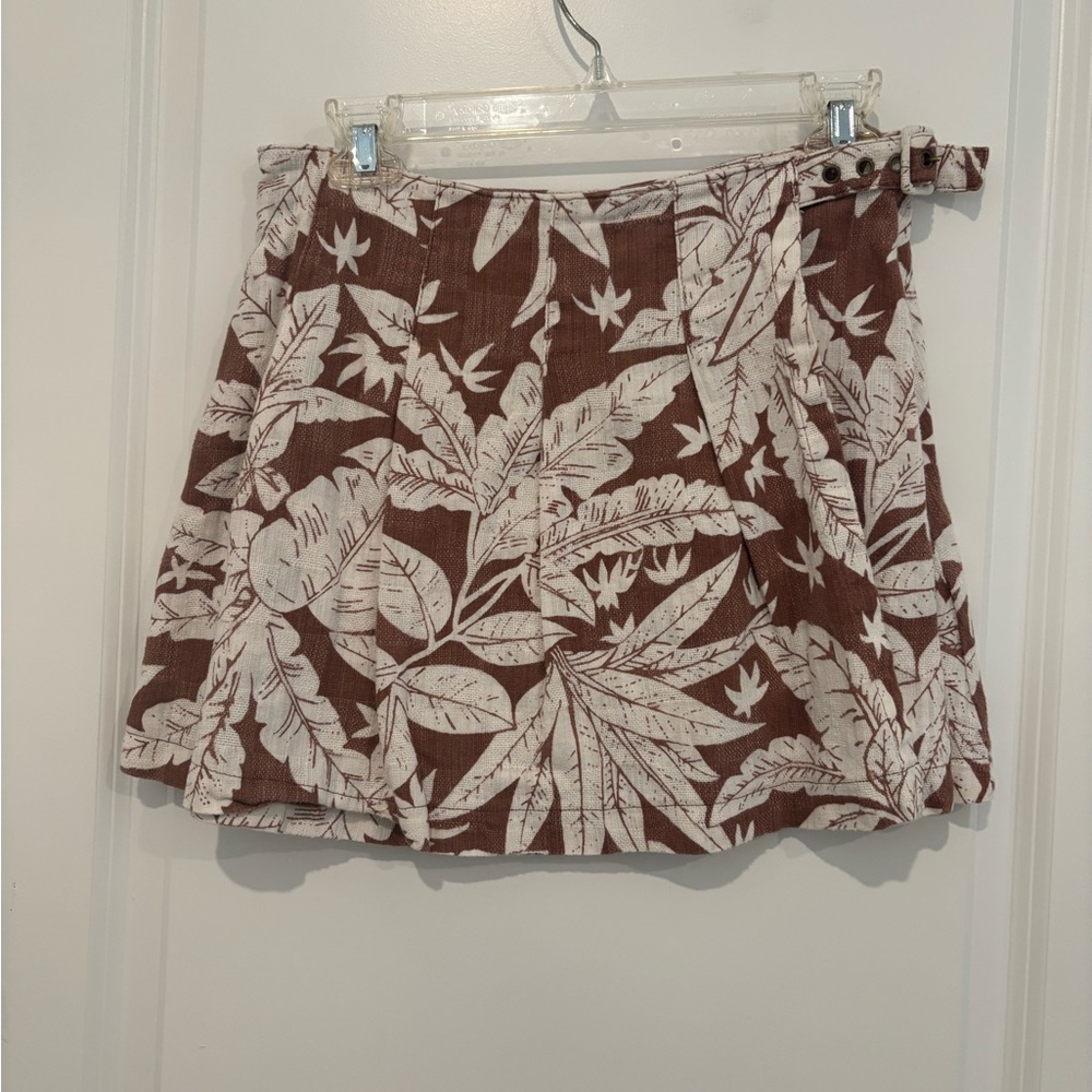 Brown Floral Women's Skirt